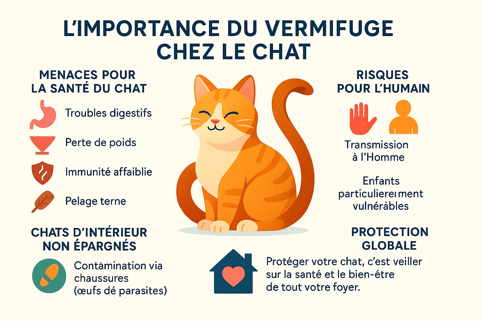 Importance du vermifuge pour les chats