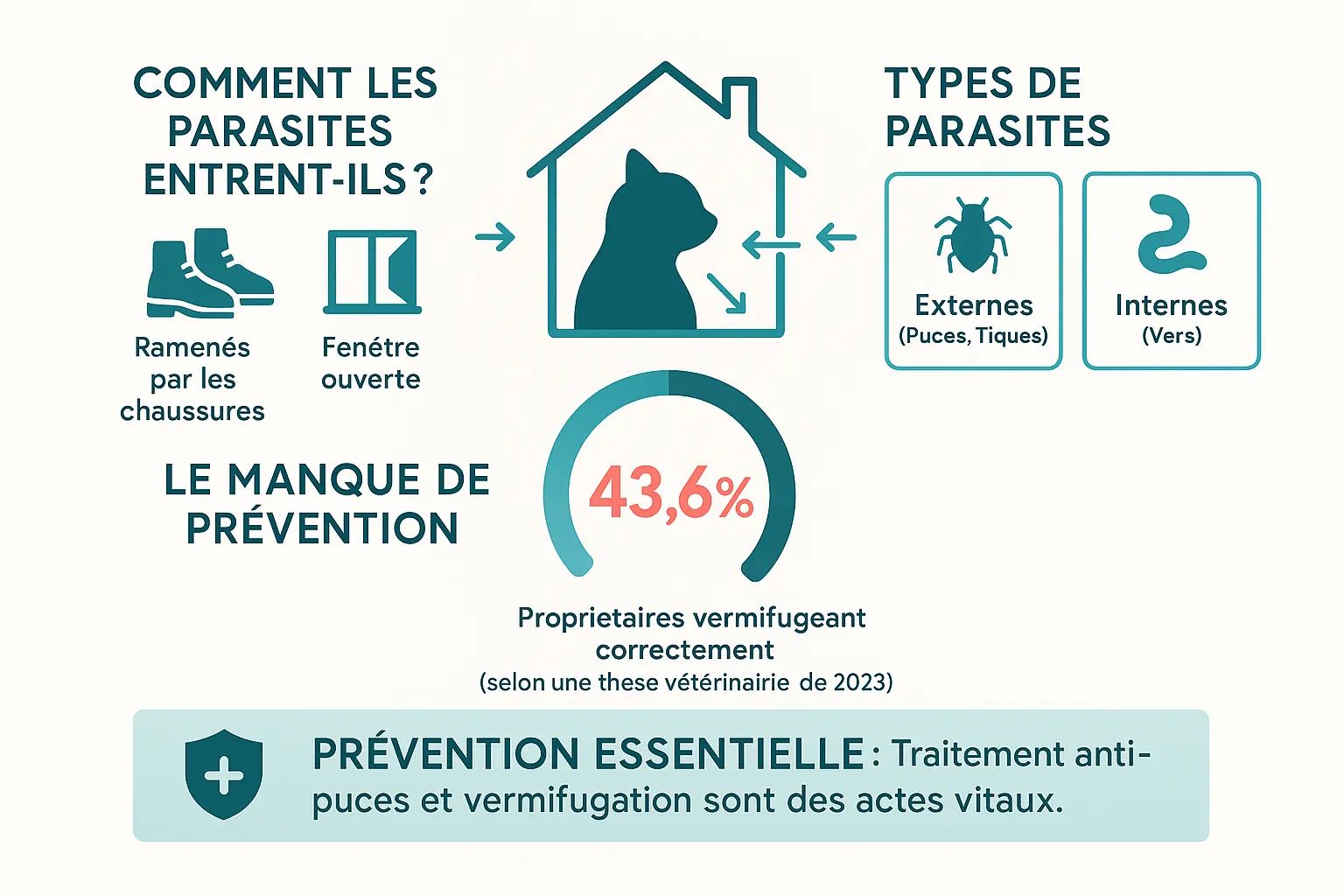 Chat domestique et risques parasitaires