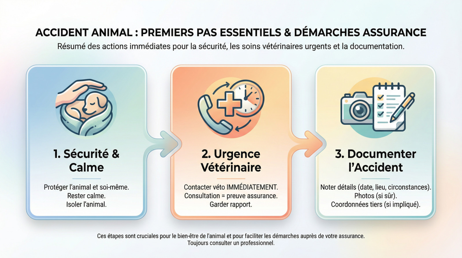 Propriétaire réconfortant son chien blessé après un accident, illustrant les premiers soins d'urgence
