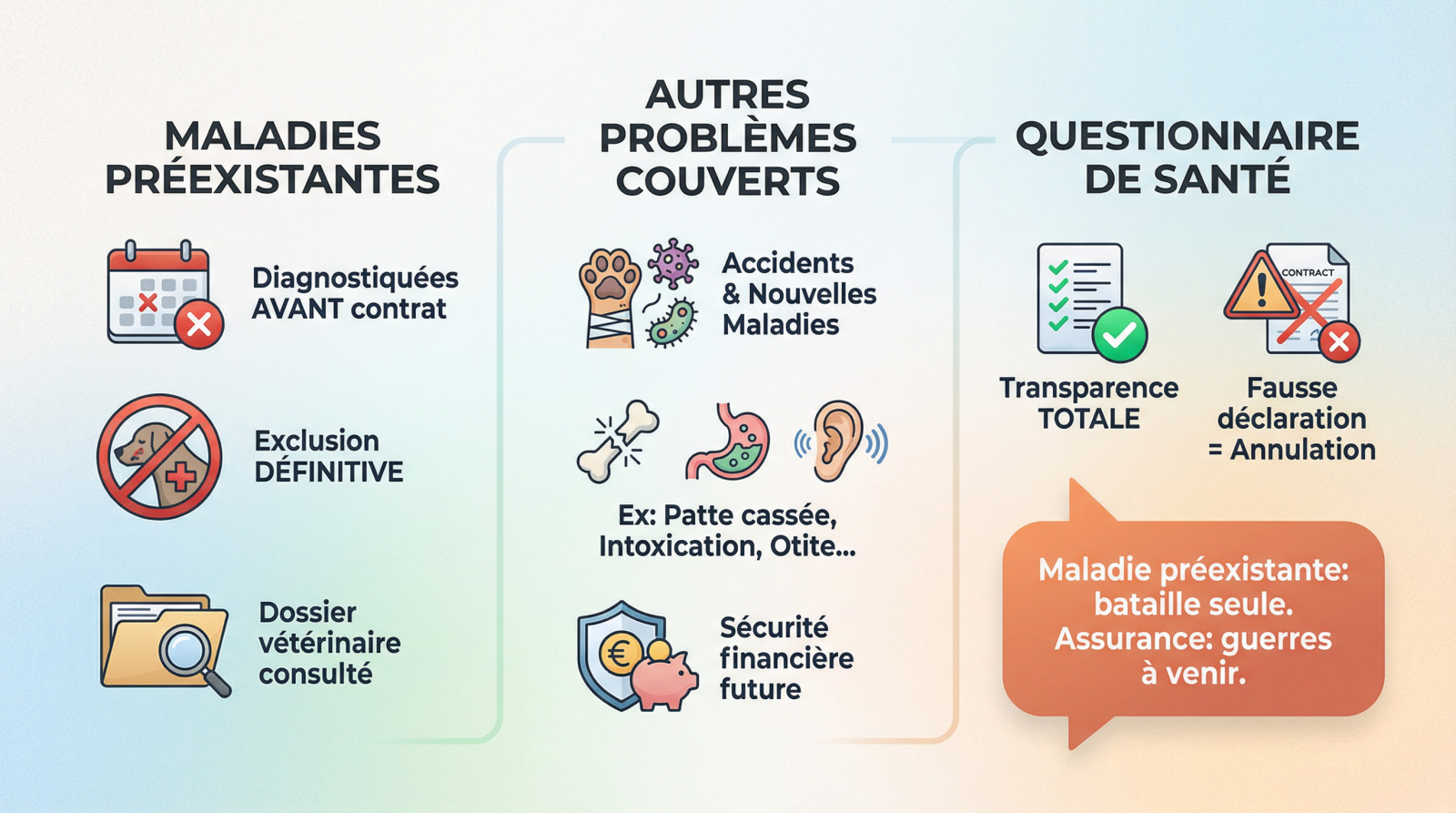 Chien malade chez le vétérinaire : comprendre les exclusions de l'assurance santé animale