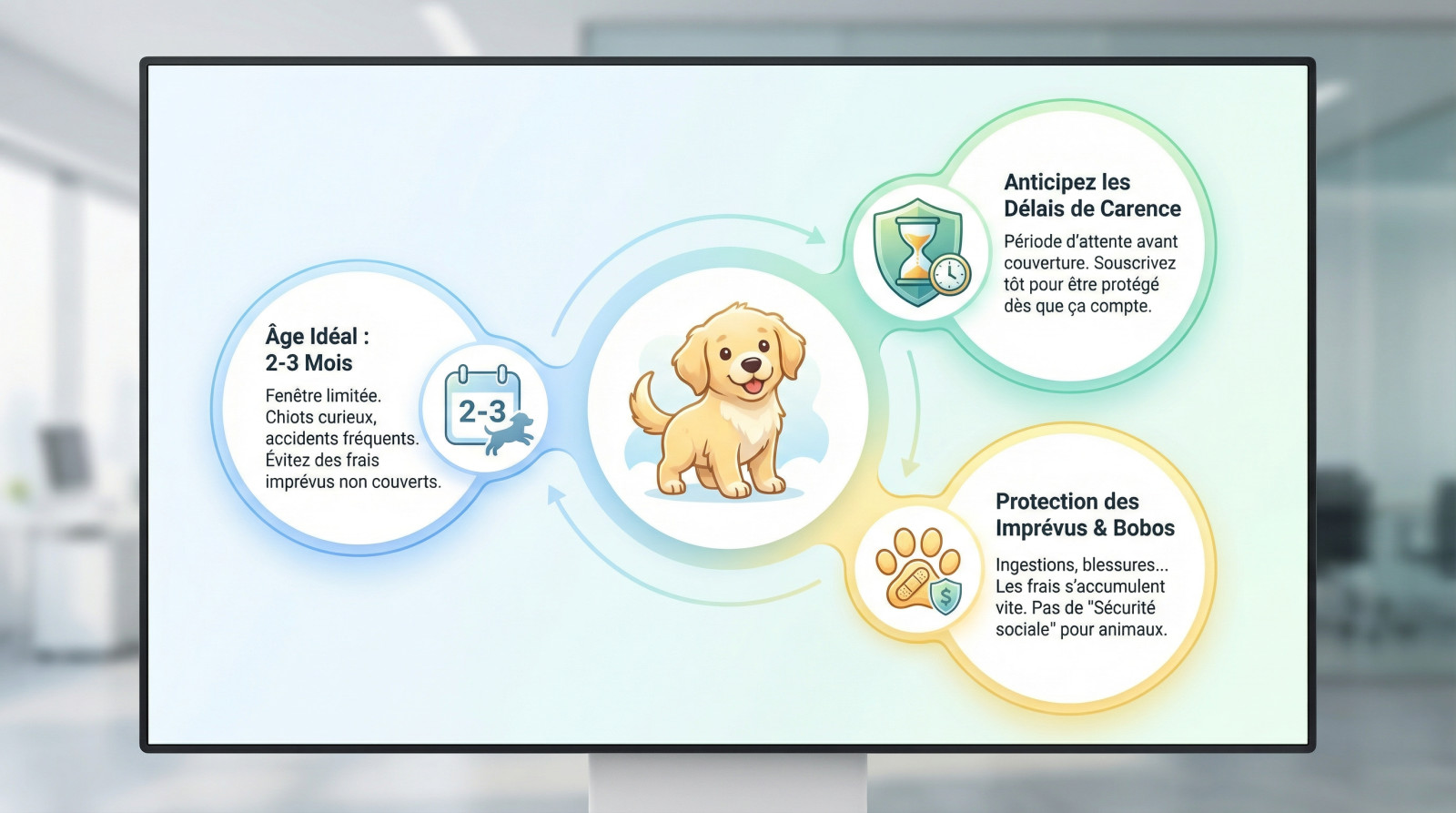 Chiot en bonne santé jouant dans l'herbe, illustrant l'importance de souscrire une assurance jeune